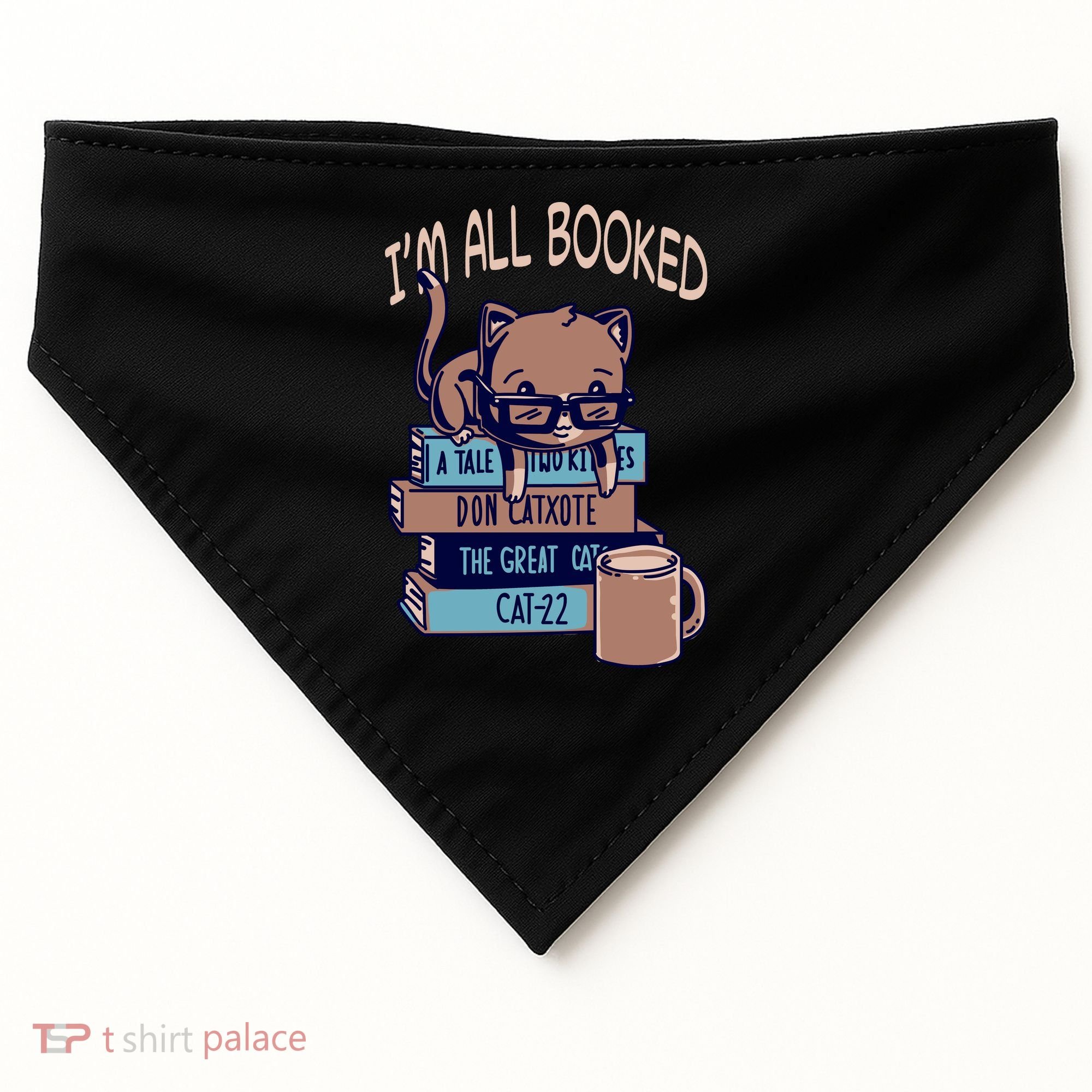 I'm All Booked USA-Made Doggie Bandana