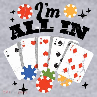 I'm All In Poker Cards Women's Racerback Cropped Tank
