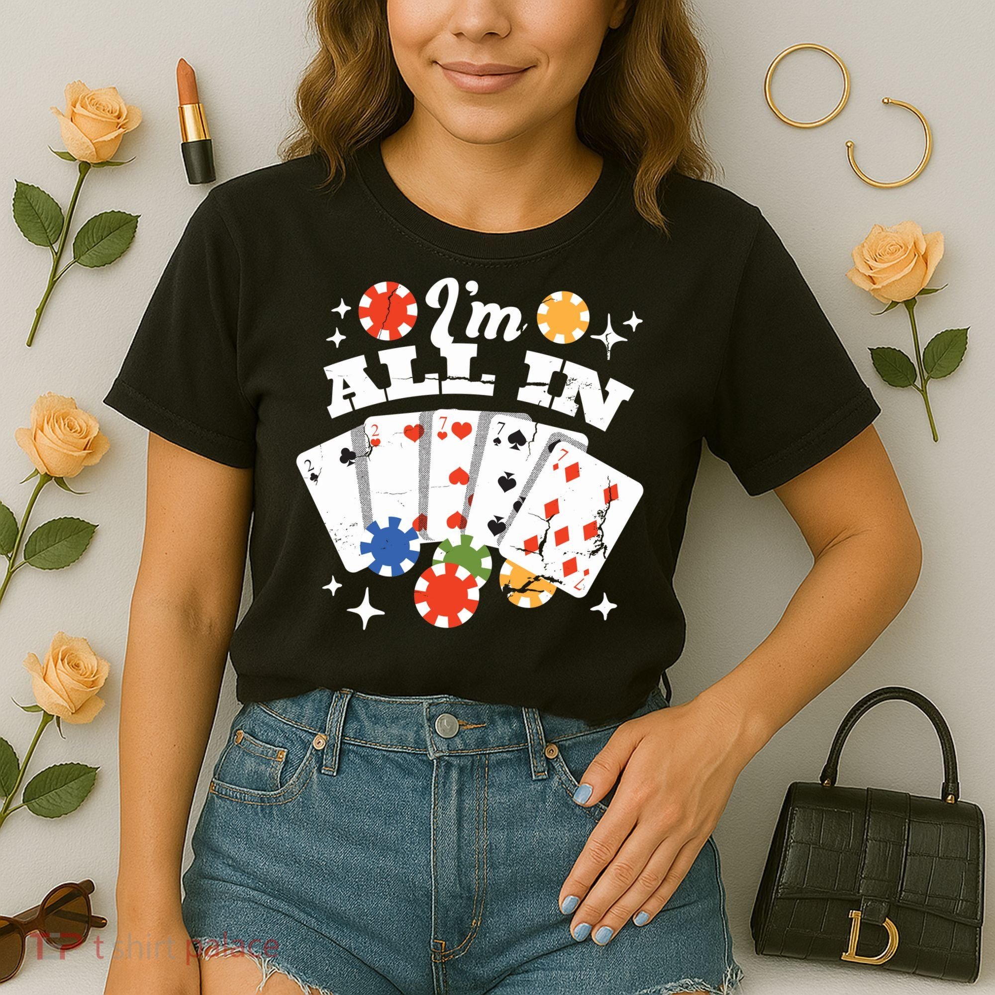 I'm All In Poker Cards Comfort Colors Boxy T-Shirt