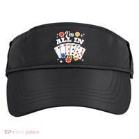 I'm All In Poker Cards Adult Drive Performance Visor thumb 0