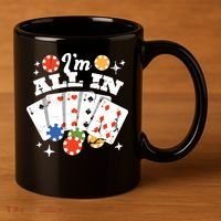 I'm All In Poker Cards 11oz C Handle Ceramic Mug thumb 3