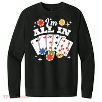 I'm All In Poker Cards V.I.T. Fleece Crew Sweatshirt thumb 0