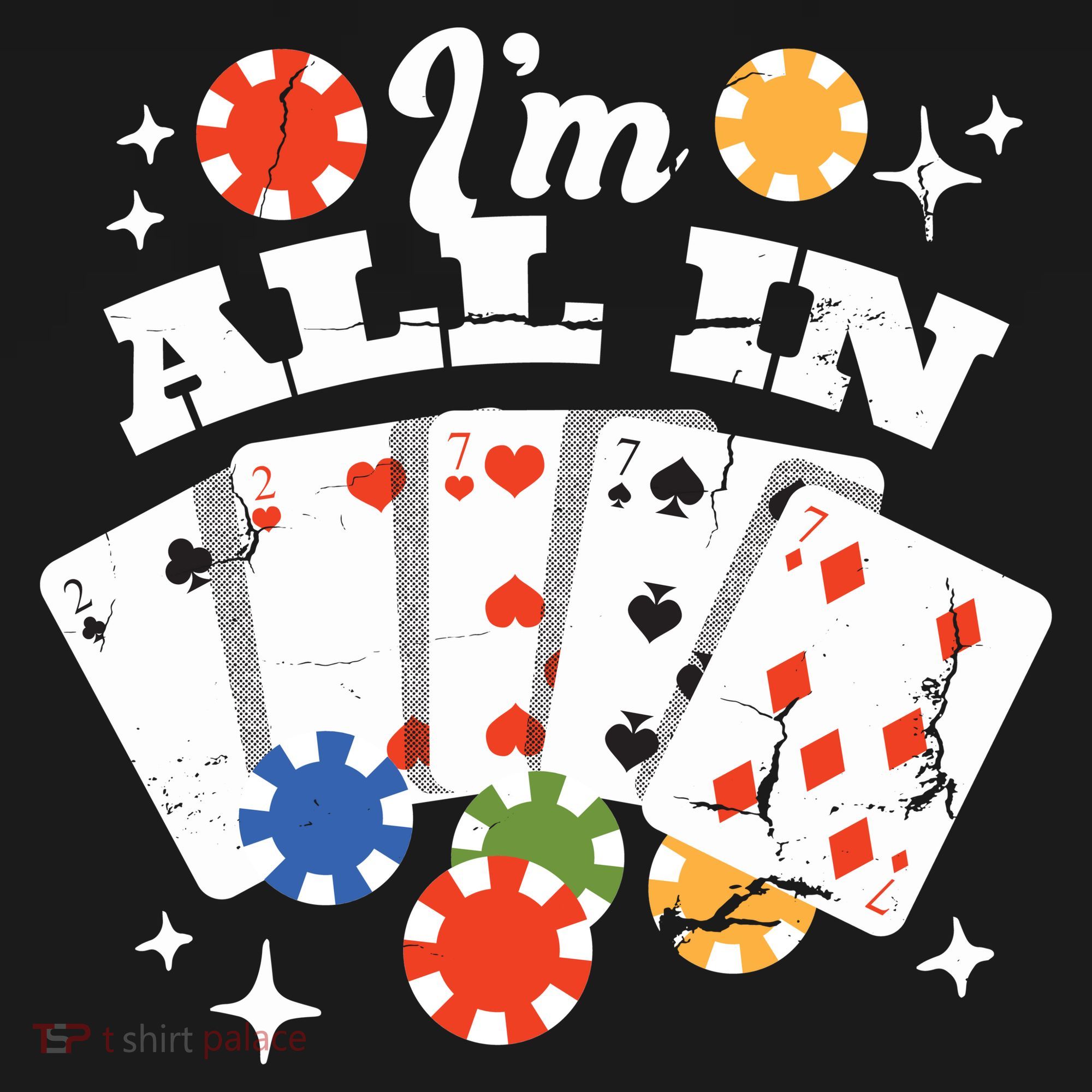 I'm All In Poker Cards Women's Perfect Tri Tunic Long Sleeve Shirt