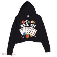 I'm All In Poker Cards Crop Fleece Hoodie thumb 0
