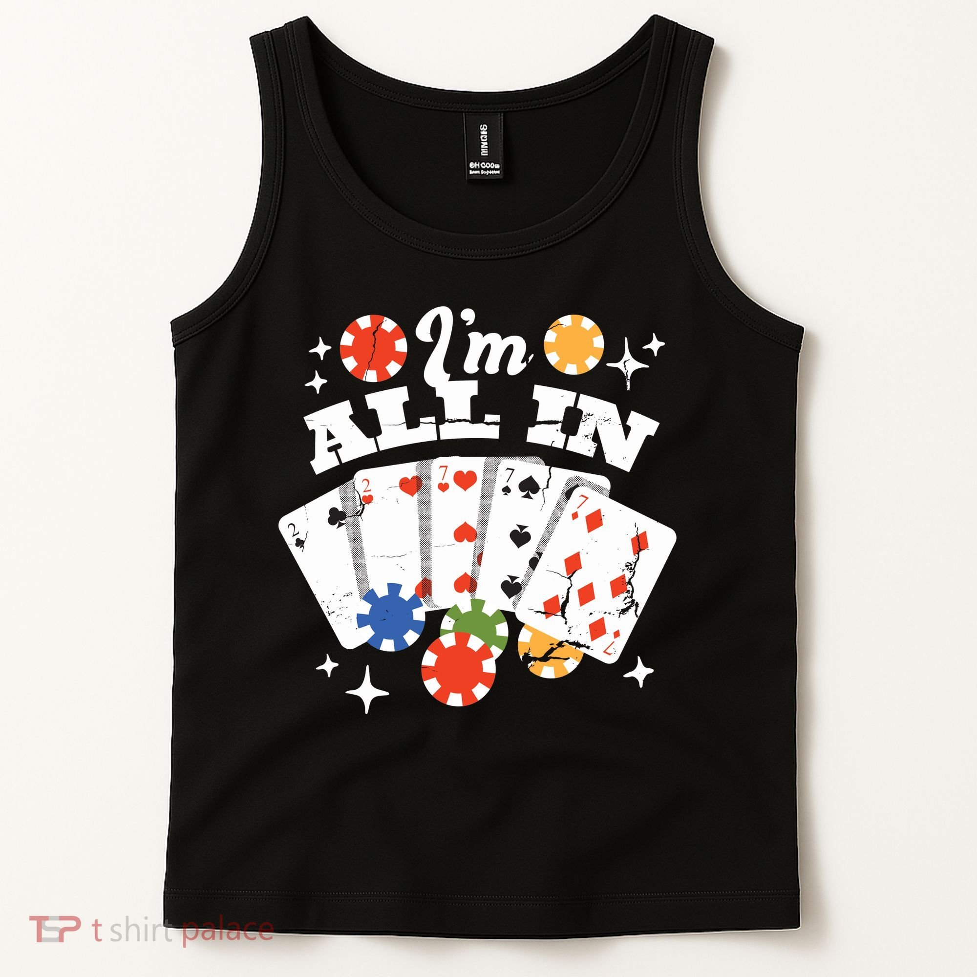 I'm All In Poker Cards Tank Top