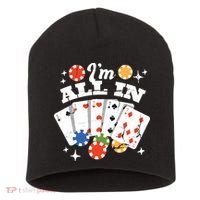 I'm All In Poker Cards Short Acrylic Beanie thumb 0