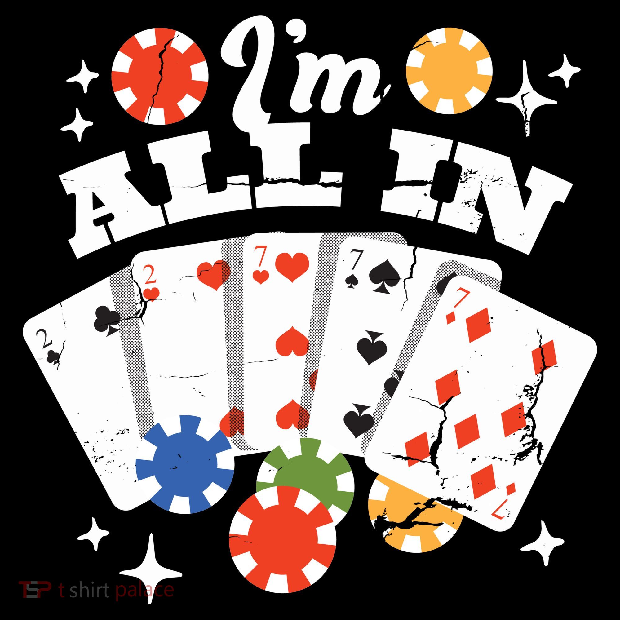I'm All In Poker Cards Kids T-Shirt