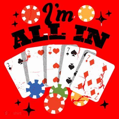 I'm All In Poker Cards Santa Hat