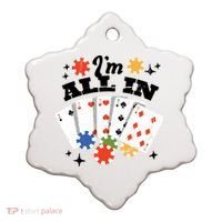 I'm All In Poker Cards Ceramic Ornament thumb 0