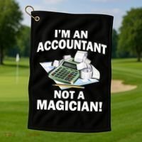 I'm An Accountant Not A Magician Golf Towel thumb 1