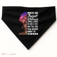 I'm An August Woman Cute Birthday USA-Made Doggie Bandana thumb 0