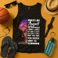 I'm An August Woman Cute Birthday Tank Top thumb 4