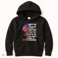 I'm An August Woman Cute Birthday Kids Hoodie thumb 0