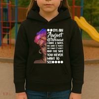 I'm An August Woman Cute Birthday Kids Hoodie thumb 3