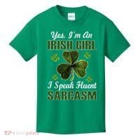 I'm An Irish Girl I Speak Fluent Sarcasm Kids T-Shirt thumb 0