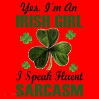 I'm An Irish Girl I Speak Fluent Sarcasm Santa Hat thumb 1