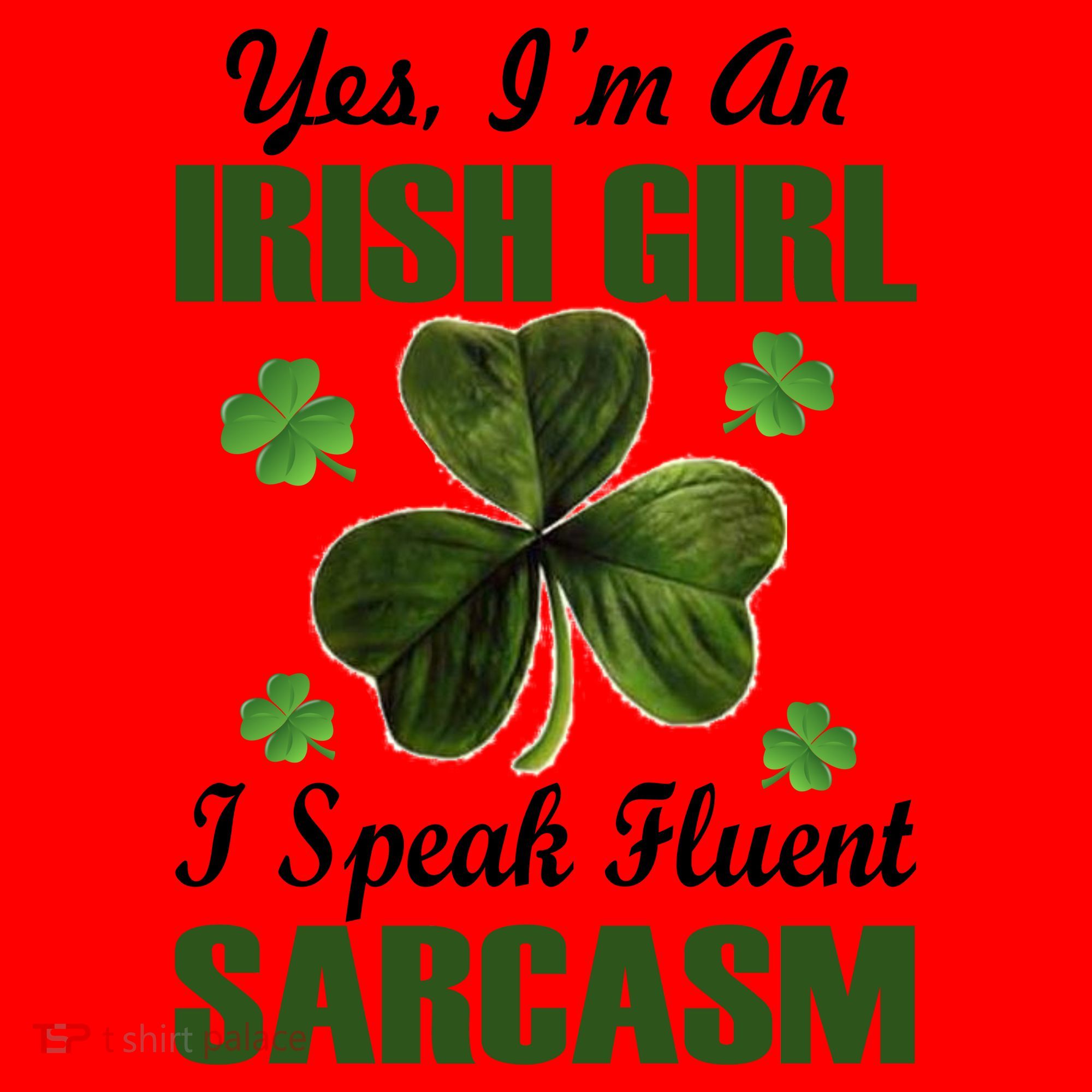 I'm An Irish Girl I Speak Fluent Sarcasm Santa Hat