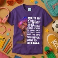 I'm an October Woman Kids T-Shirt thumb 3