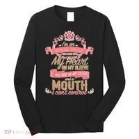 I'm An October Woman Heart Fire Soul Long Sleeve Shirt thumb 0