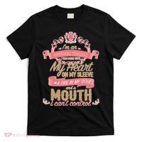 I'm An October Woman Heart Fire Soul T-Shirt thumb 0