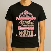 I'm An October Woman Heart Fire Soul T-Shirt thumb 3