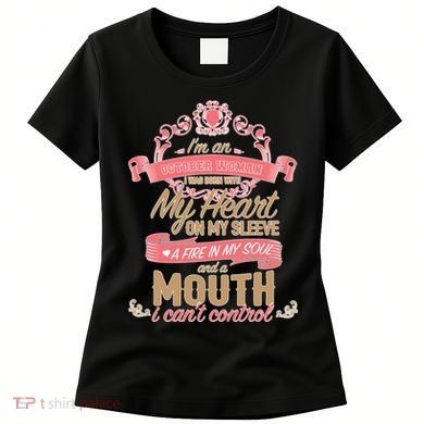 I'm An October Woman Heart Fire Soul Women's T-Shirt