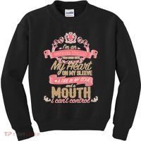 I'm An October Woman Heart Fire Soul Kids Sweatshirt thumb 0