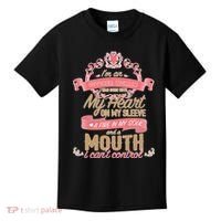 I'm An October Woman Heart Fire Soul Kids T-Shirt thumb 0