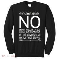 I'm Anti Trump Not Stupid Sweatshirt thumb 0