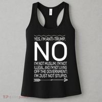 I'm Anti Trump Not Stupid Women's Tank Top thumb 3