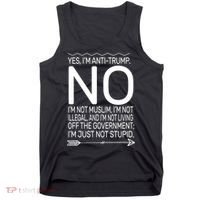 I'm Anti Trump Not Stupid Tank Top thumb 0