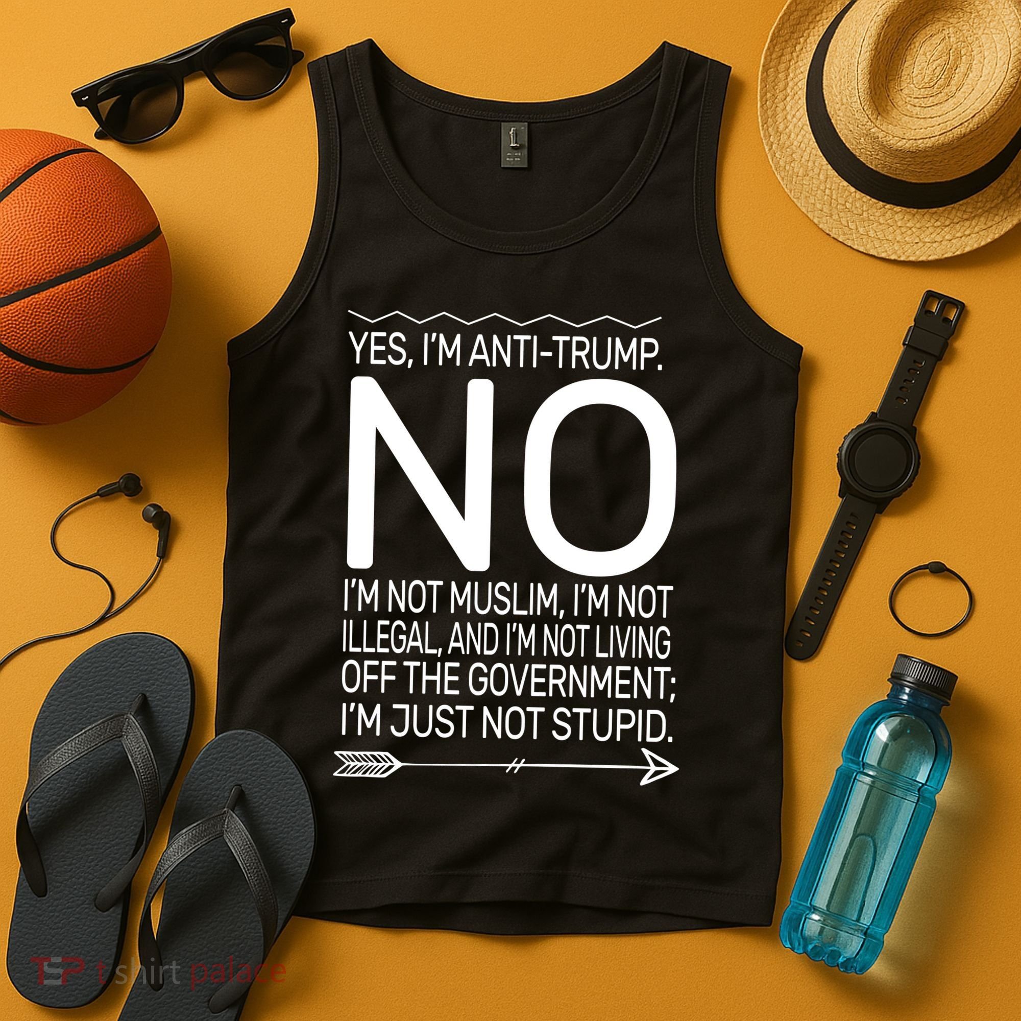I'm Anti Trump Not Stupid Tank Top