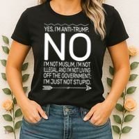 I'm Anti Trump Not Stupid Women's T-Shirt thumb 2