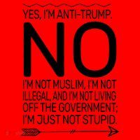I'm Anti Trump Not Stupid Santa Hat thumb 1