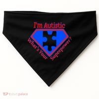 I'm Autistic What's Your Super Power USA-Made Doggie Bandana thumb 0