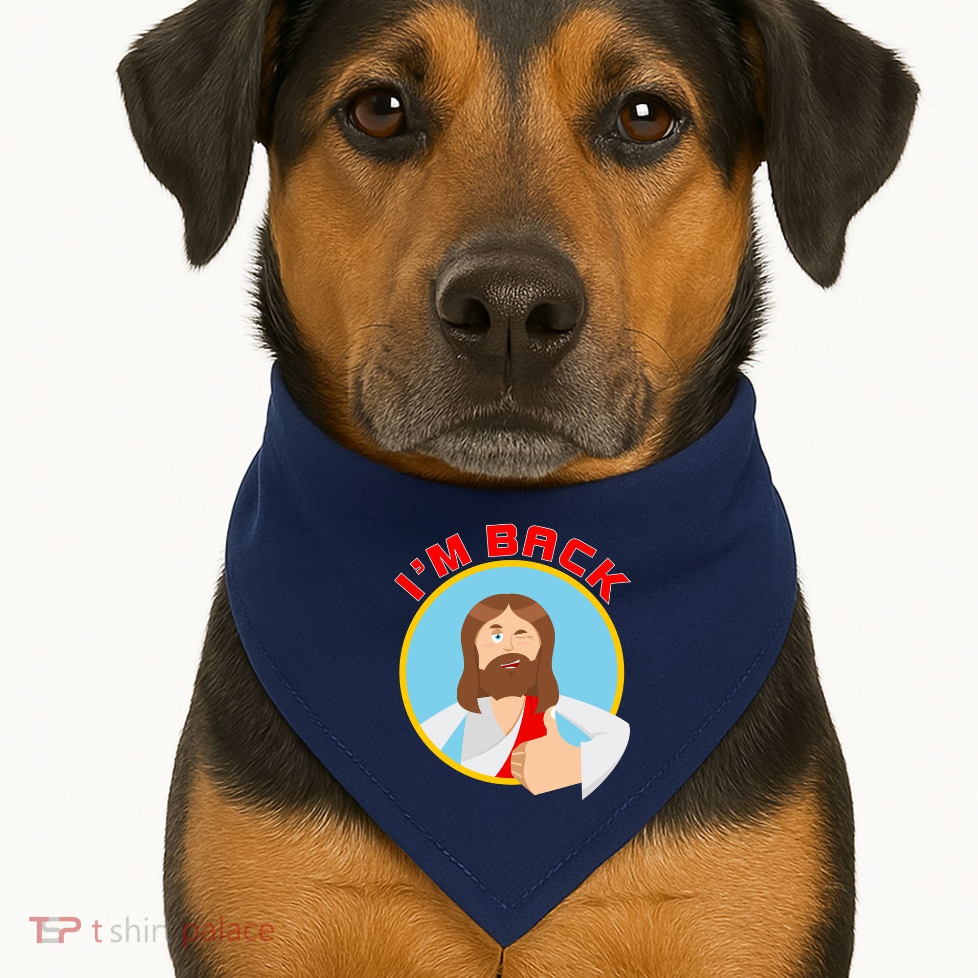 I'm Back Funny Easter Jesus He is Risen USA-Made Doggie Bandana