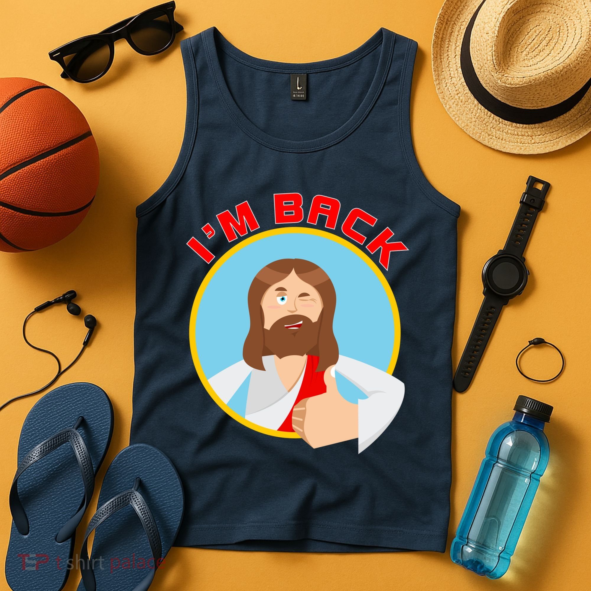 I'm Back Funny Easter Jesus He is Risen Tank Top