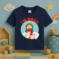 I'm Back Funny Easter Jesus He is Risen Toddler T-Shirt thumb 3