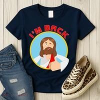 I'm Back Funny Easter Jesus He is Risen Women's T-Shirt thumb 3