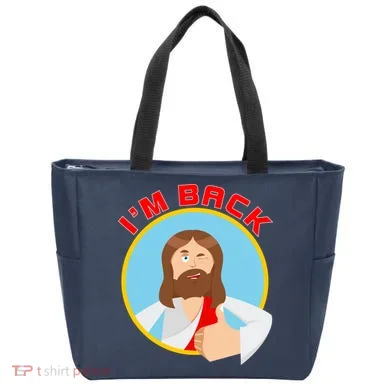 I'm Back Funny Easter Jesus He is Risen Tote Bag