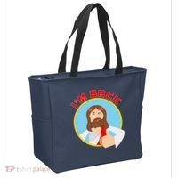 I'm Back Funny Easter Jesus He is Risen Tote Bag thumb 2