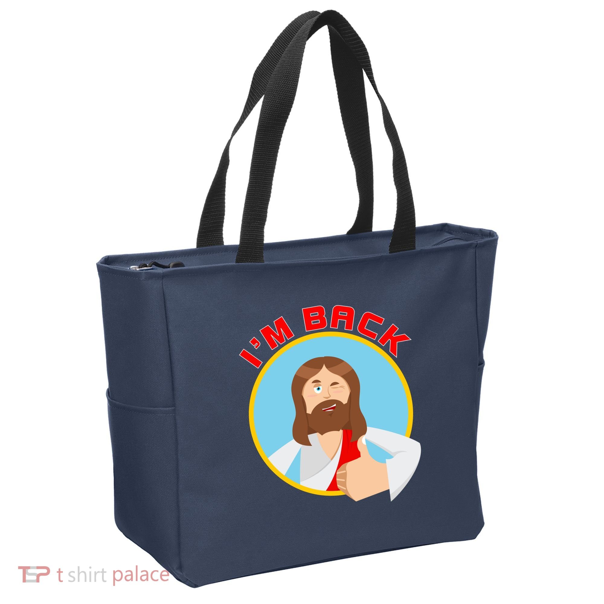 I'm Back Funny Easter Jesus He is Risen Tote Bag
