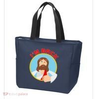 I'm Back Funny Easter Jesus He is Risen Tote Bag thumb 3