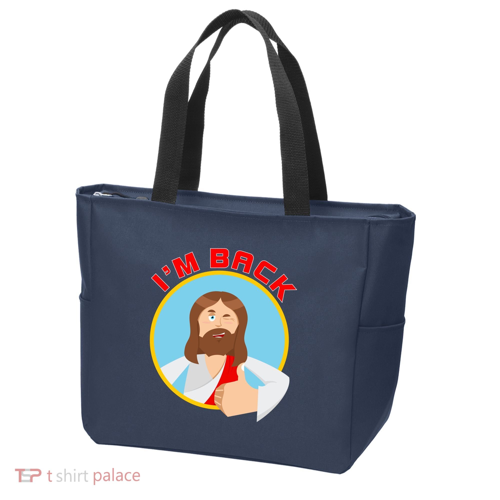 I'm Back Funny Easter Jesus He is Risen Tote Bag