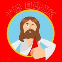 I'm Back Funny Easter Jesus He is Risen Santa Hat thumb 1