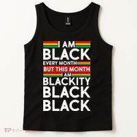 I'm Black Every Month Proud Black American Tank Top thumb 2