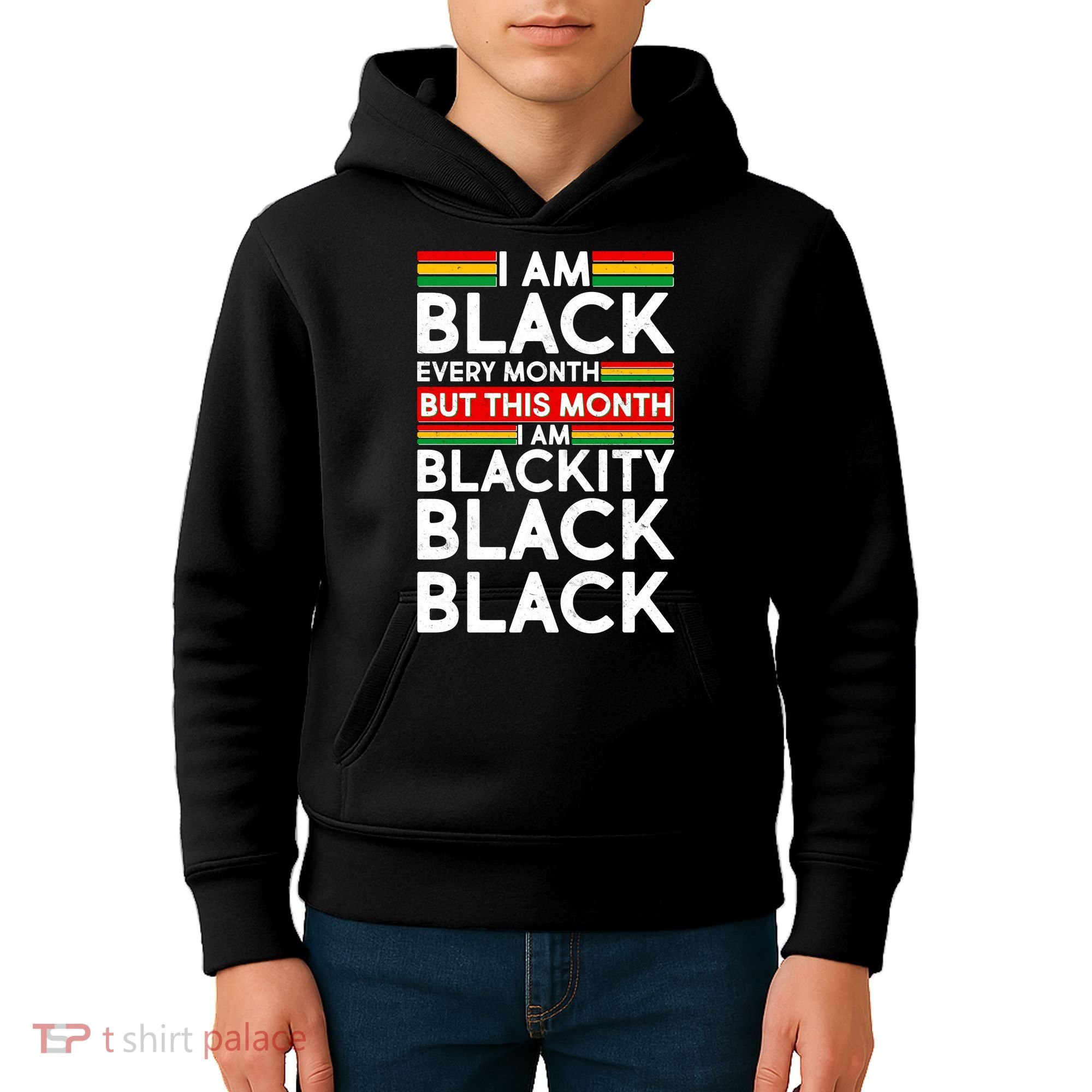 I'm Black Every Month Proud Black American Kids Hoodie