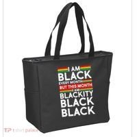 I'm Black Every Month Proud Black American Tote Bag thumb 2
