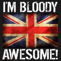 I'm Bloody Awesome British Union Jack Flag Ornament thumb 1