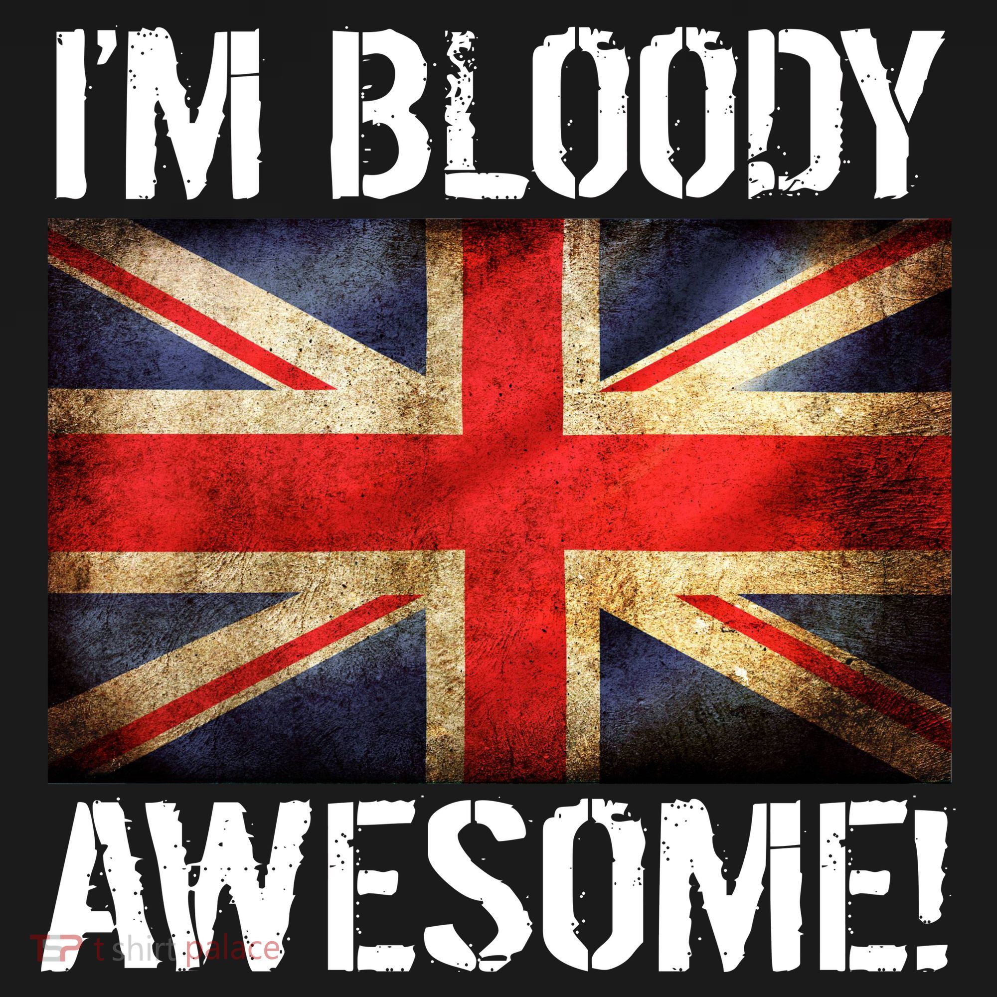 I'm Bloody Awesome British Union Jack Flag Ornament
